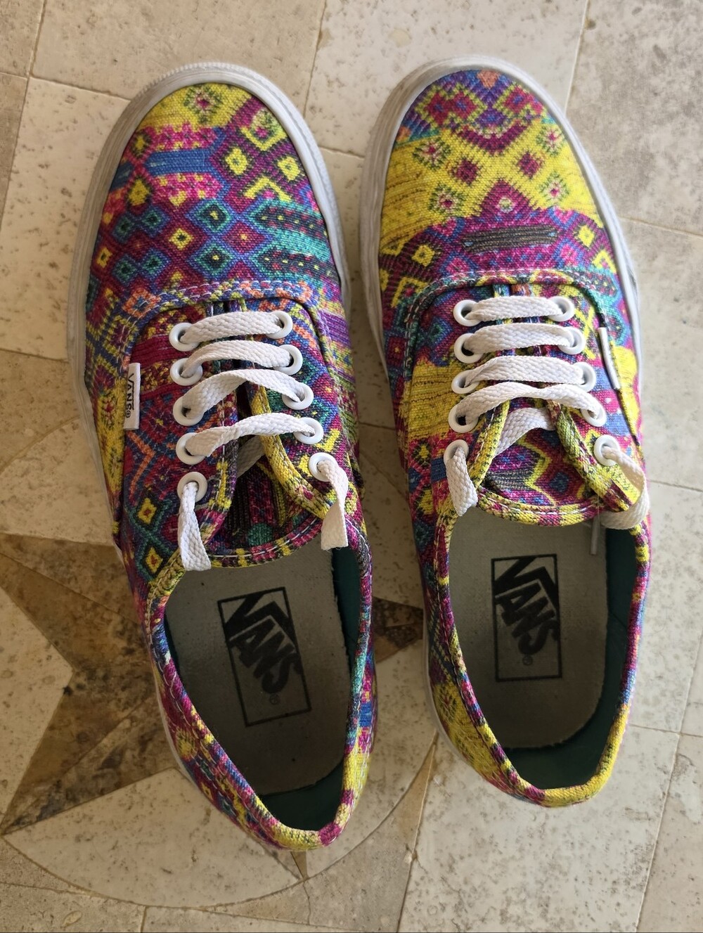 Vans Women's Multi-Color Patterned Canvas Sneakers